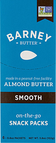 Barney Butter Almond Butter Snack Packs Smooth -- 6 Packets