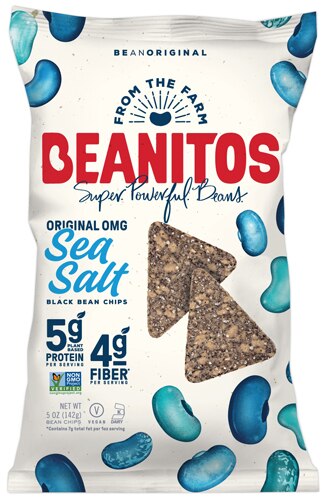 Beanitos Black Bean Chips Original OMG Sea Salt -- 5 oz