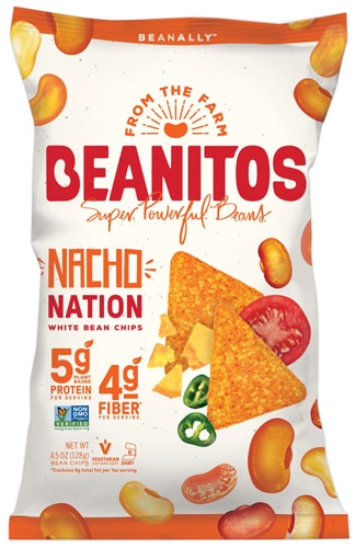 Beanitos White Bean Chips Nacho Cheese -- 4.5 oz