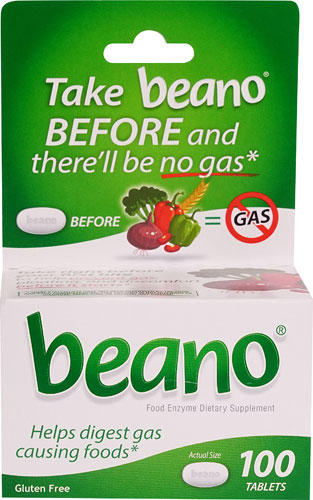 Beano Food Enzyme -- 100 Tablets