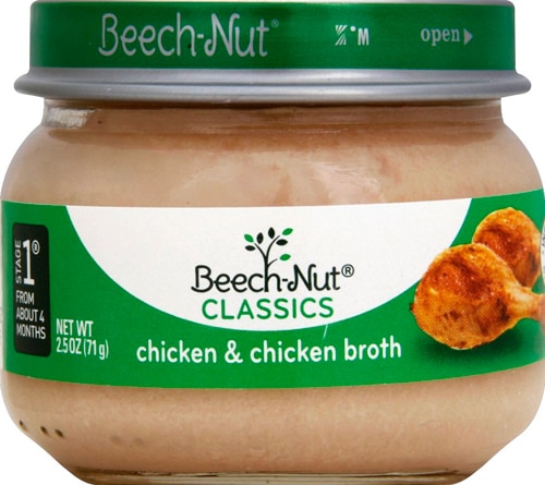 Beech Nut Classics Jar Stage 1 Chicken Chicken Broth 2 5 Oz Each Pack Of 10 Vitacost