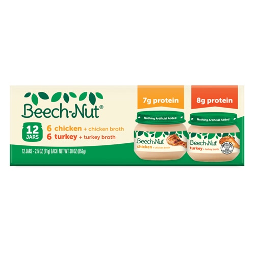Beech-Nut Classics Meat Variety Pack Stage 1 Variety -- 2.5 oz Each / Pack of 12