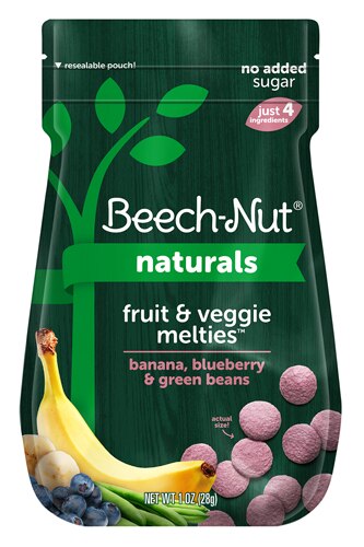Beech-Nut Natural Fruit & Veggie Melties Stage 3 Banana Blueberry & Green Beans