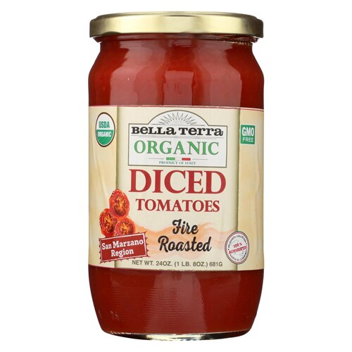 Bella Terra Organic Diced Tomatoes Fire Roasted -- 24 oz