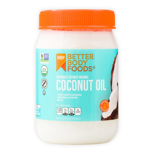 Better Body Foods Naturally Refined Organic Coconut Oil -- 15.5 fl oz