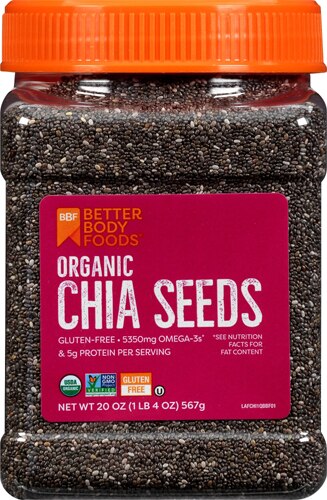 Better Body Foods Organic Chia Seeds -- 1.25 lbs