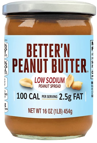Better N Peanut Butter Low Sodium Peanut Spread Creamy -- 16 oz