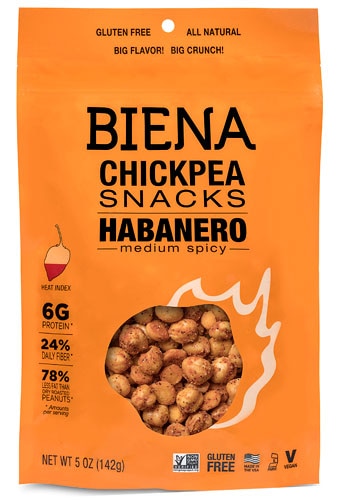 Biena Roasted Chickpea Snacks Habanero -- 5 oz