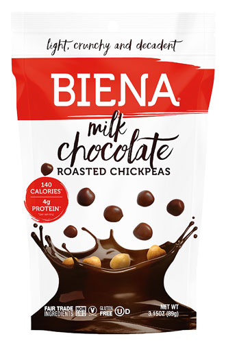 Biena Roasted Chickpea Snacks Milk Chocolate -- 3.15 oz