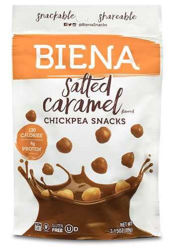 Biena Roasted Chickpea Snacks Salted Caramel -- 3.15 oz