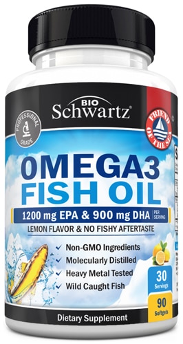 BioSchwartz Omega-3 Fish Oil -- 90 Softgels