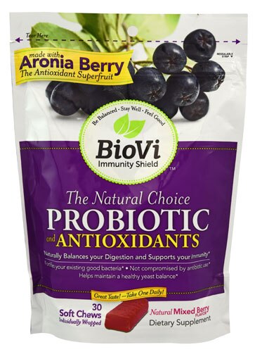 BioVi The Natural Choice Probiotic and Antioxidants Mixed Berry -- 30 Soft Chews