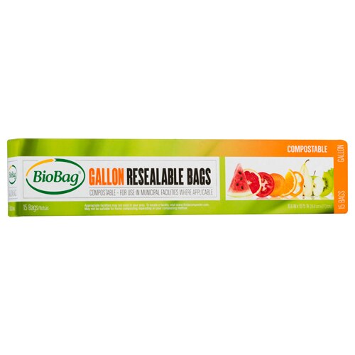 Biobag Gallon Resealable Bags