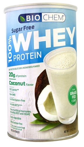 Biochem Sports 100% Whey Protein Powder Sugar Free Coconut -- 11.2 oz