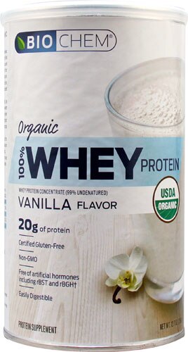 Biochem Sports Organic 100% Whey Protein Powder Vanilla -- 12.7 oz