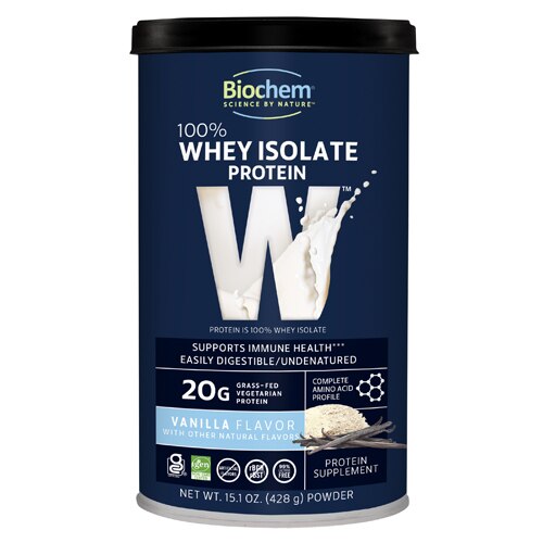 Biochem Sports Whey Protein Isolate Powder Vanilla -- 15.1 oz