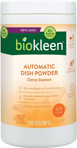 Biokleen Automatic Dish Powder Natural Oxygen Bleach & Citrus Essence -- 32 oz