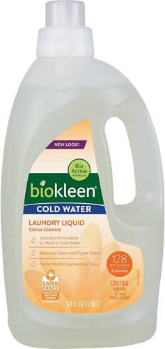Biokleen Cold Water Laundry Liquid Enzymes & Citrus Extracts -- 64 fl oz - 128 Loads