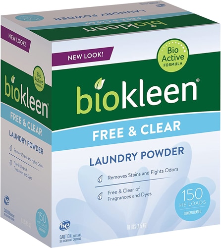 Biokleen Free And Clear Laundry Powder HE Fragrance Free -- 10 lbs - 150 Loads