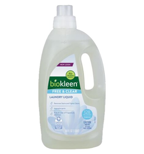 Biokleen Laundry Liquid HE Free & Clear Fragrance Free -- 64 fl oz - 128 Loads