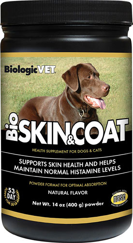BiologicVET BioSKIN & COAT Natural Antihistamine Supplement Powder for Cats & Dogs Natural -- 14 oz
