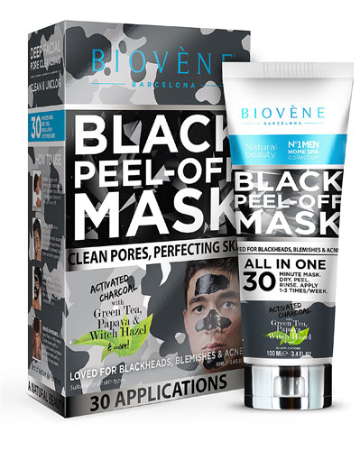 Biovene Barcelona Black Peel-Off Mask for Men -- 3.4 fl oz