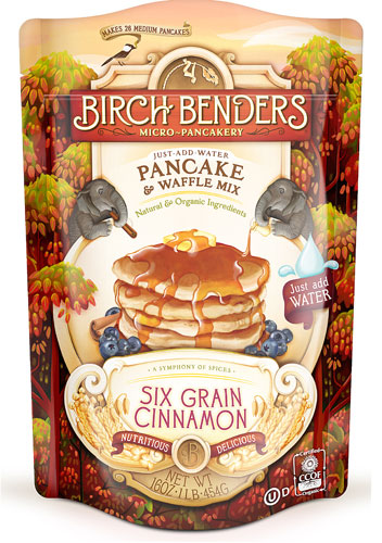 Birch Benders Organic Pancake &amp; Waffle Mix Six Grain Cinnamon -- 16 oz