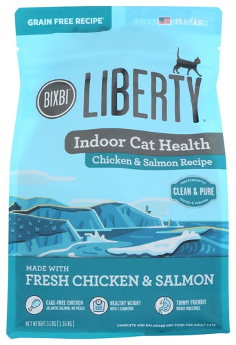 Bixbi Liberty Indoor Cat Dry Food Grain Free Chicken & Salmon Recipe