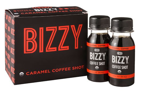 Bizzy Organic Cold Brewed Coffee Shots Caramel -- 6 Bottles