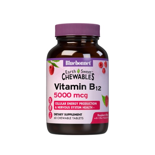 Bluebonnet Nutrition EarthSweet® Chewables Vitamin B12 Natural Raspberry