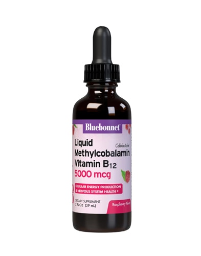 Bluebonnet Nutrition Liquid Methylcobalamin Vitamin B12 Natural Raspberry