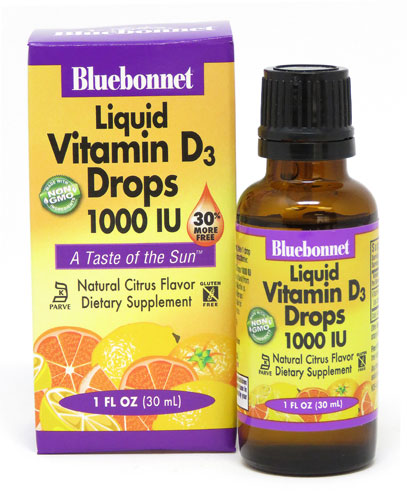 Bluebonnet Nutrition Liquid Vitamin D3 Drops Citrus -- 1000 IU - 1 fl oz