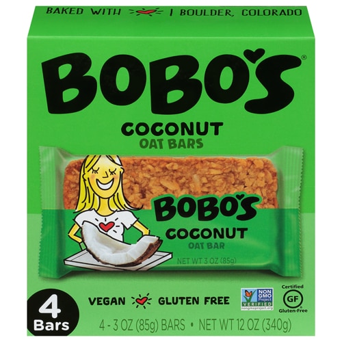 Bobo's Non-GMO Oat Bars Coconut -- 4 Bars