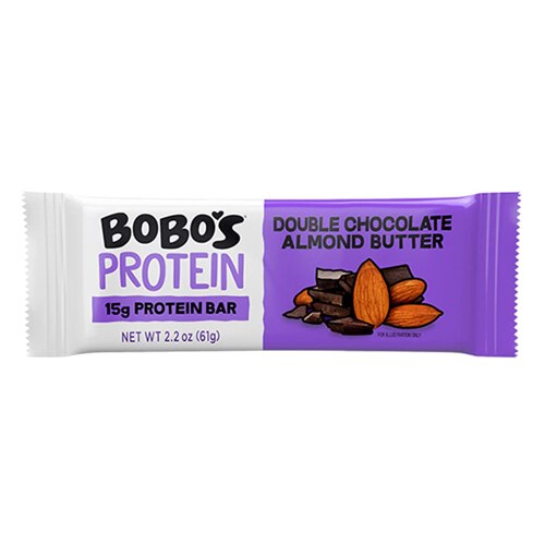 Bobo's Non-GMO Protein Bar Double Chocolate Almond Butter -- 2.2 oz