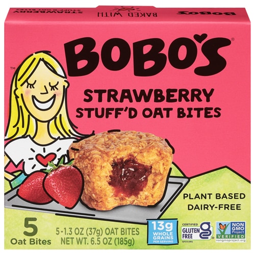 Bobo's Non-GMO Stuff'd Oat Bites Strawberry -- 5 Bites