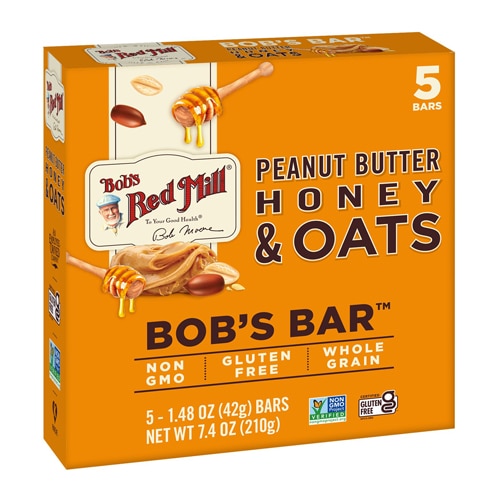 Bob's Red Mill Gluten Free Oat Bar Peanut Butter Honey