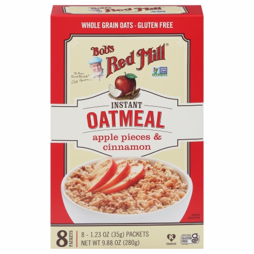 Bob's Red Mill Gluten Free Oatmeal Packets Apple Cinnamon -- 8 Packets