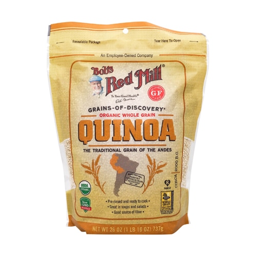 Bob's Red Mill Gluten Free Organic Whole Grain Quinoa -- 26 oz