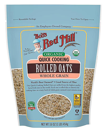Bob's Red Mill Kosher Organic Whole Grain Rolled Oats Quick Cooking