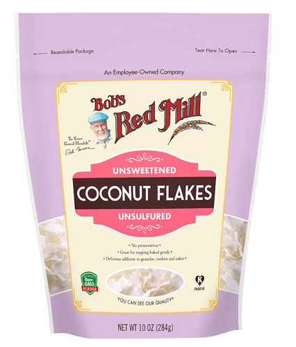 Bob's Red Mill Non-GMO Coconut Flakes Unsulfured Unsweetened -- 10 oz