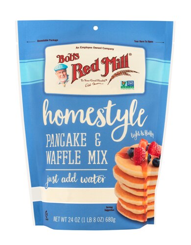 Bob's Red Mill Non-GMO Just Add Water Homestyle Pancake & Waffle Mix -- 24 oz