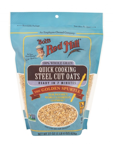 Bob's Red Mill Non-GMO Whole Grain Steel Cut Oats Quick Cooking