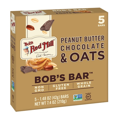 Bob's Red Mill Oat Bar Gluten Free Peanut Butter Chocolate & Oats
