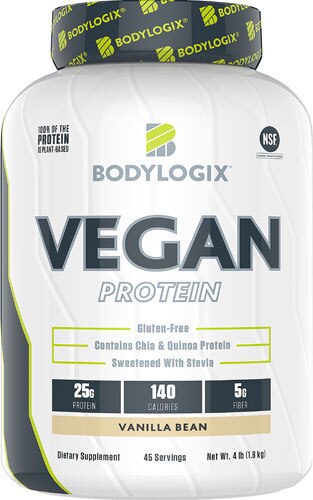Bodylogix Vegan Protein Vanilla Bean -- 4 lbs