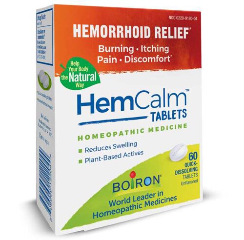 Boiron HemCalm Tablets -- 60 Quick Dissolving Tab