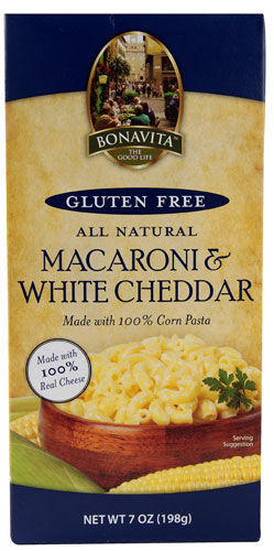 Bonavita Gluten Free Pasta Macaroni &amp; White Cheddar -- 7 oz