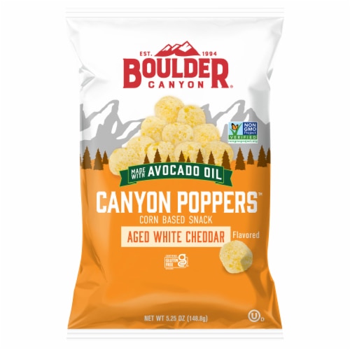Boulder Canyon Avocado Oil Canyon Poppers Aged White Cheddar