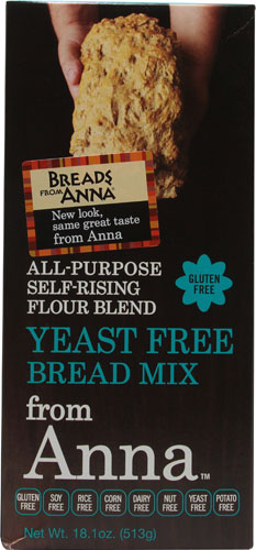 Breads From Anna Yeast Free Bread Mix Gluten Free -- 18.1 oz