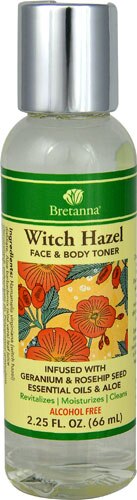 Bretanna Witch Hazel Face &amp; Body Toner Geranium &amp; Rosehip Seed -- 2.25 fl oz