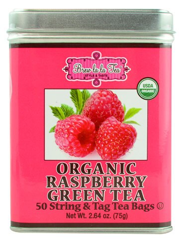 Brew La La Organic Green Tea Raspberry -- 50 Tea Bags